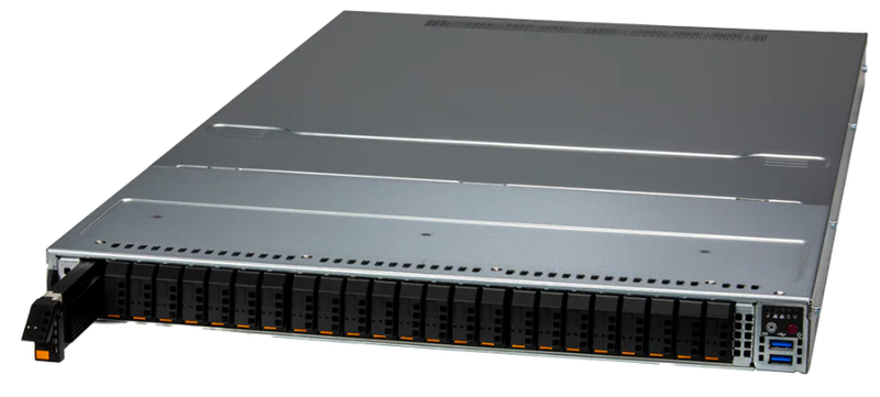  Supermicro X13 Storage SSG-121E-NES24R: 24 накопителя в формате E1.S 