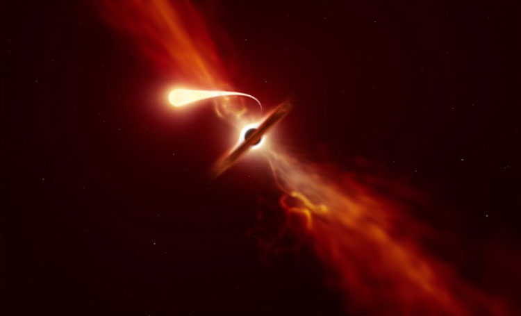 Встретиться с чёрной дырой и выжить: обнаружена звезда, пережившая событие приливного разрушения