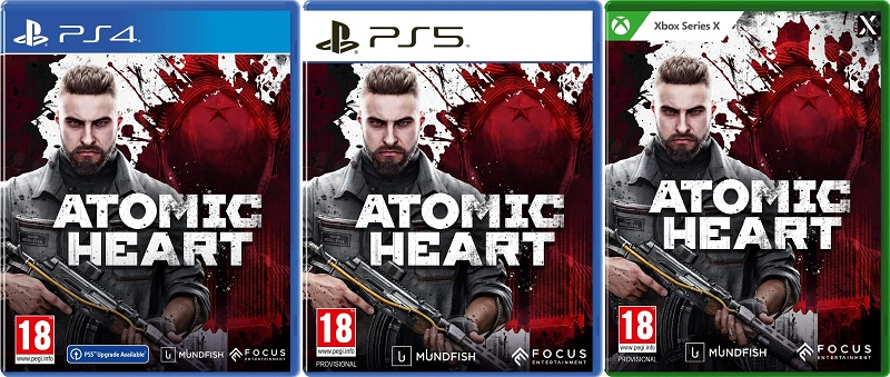     Couverture de l'édition au détail d'Atomic Heart pour diverses consoles (source de l'image : Focus Entertainment) 
