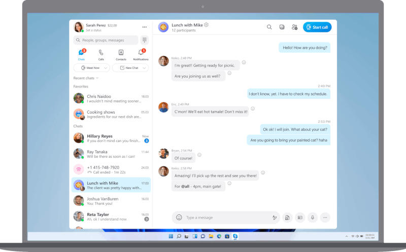 Skype получил свежий интерфейс и стал больше похож на современные мессенджеры