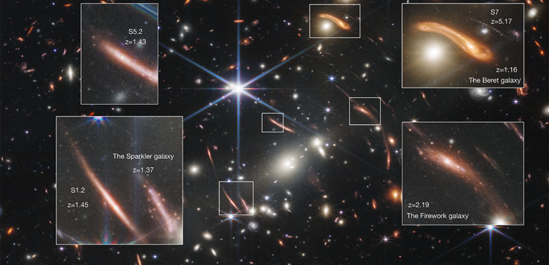 «Джеймс Уэбб» различил первые фазы зарождения звёздных скоплений в молодой Вселенной