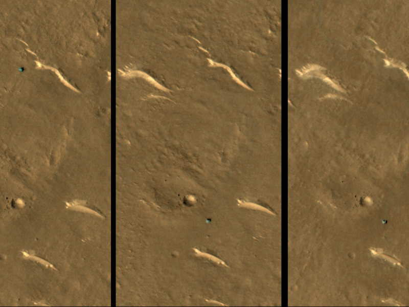 Снимки NASA показали, что китайский марсоход «Чжужун» месяцами не движется с места