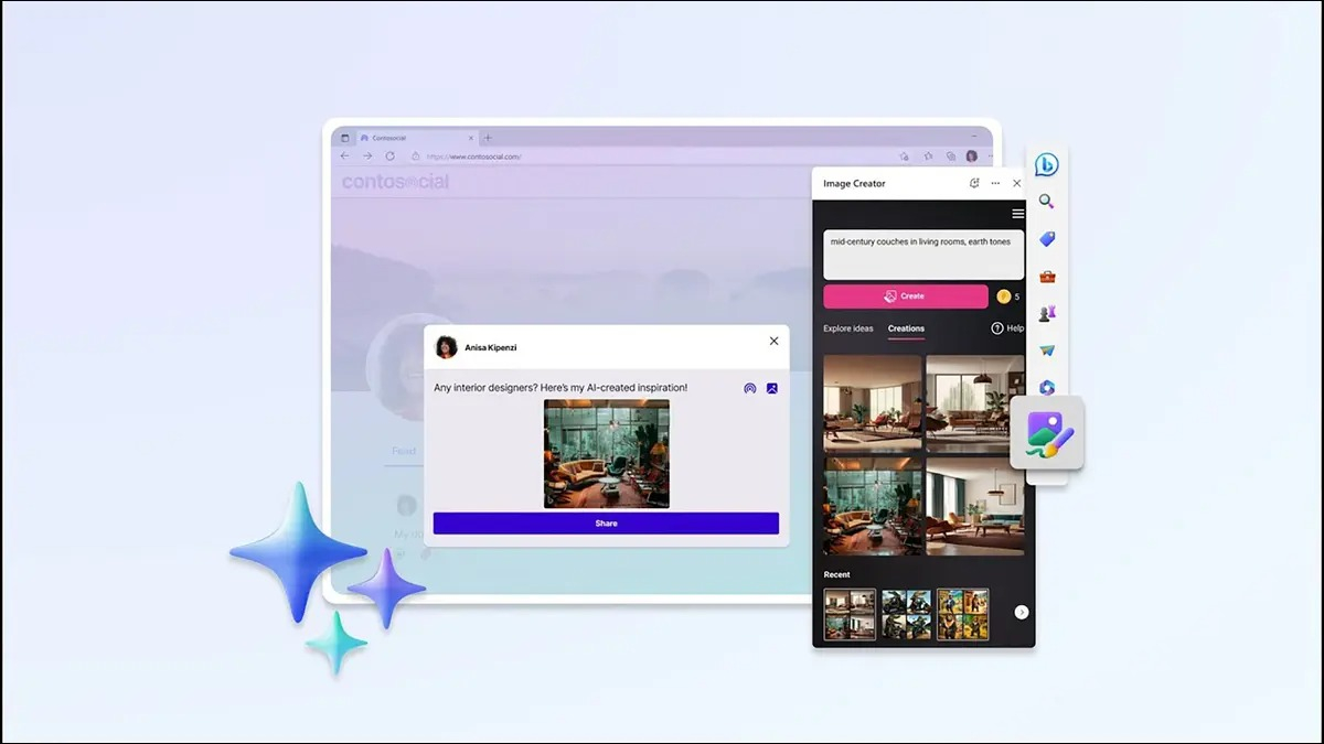 В Microsoft Edge появился ИИ-инструмент создания изображений Bing Image Creator