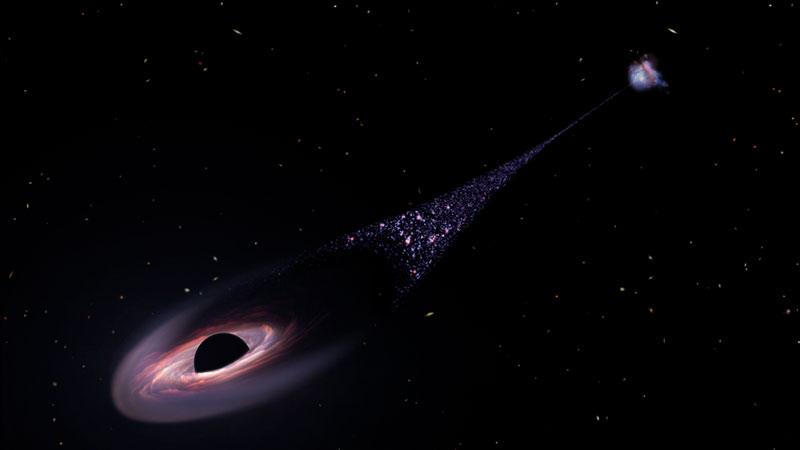  «Космический бильярд» глазами художника. Источник изображения: NASA, ESA, Leah Hustak (STScI) 