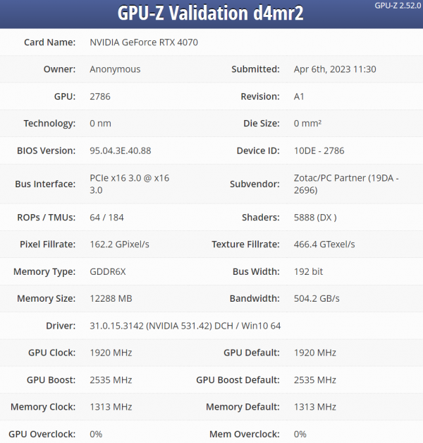  Источник изображения: GPU-Z 