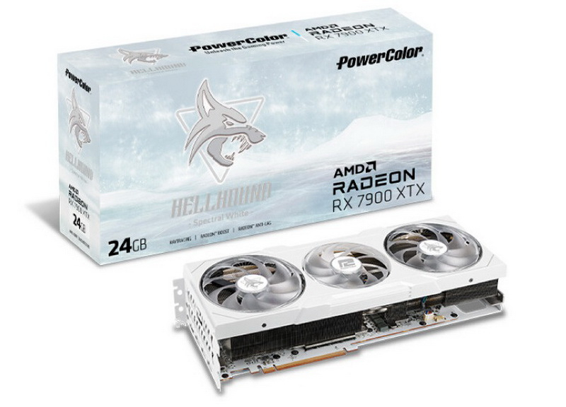 PowerColor представила белоснежную Radeon RX 7900 XTX Hellhound Spectral White  даже текстолит белый