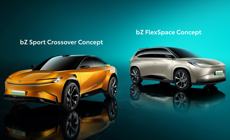 Toyota представила концепты электромобилей bZ Sport Crossover и bZ FlexSpace с футуристичными салонами