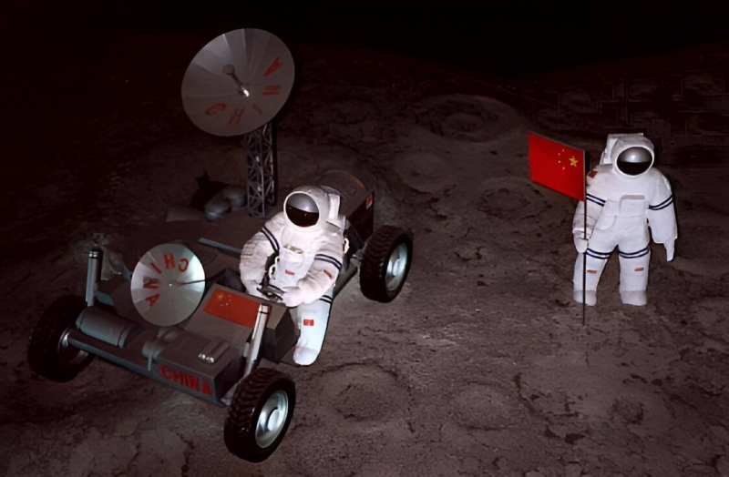  Фрагмент диорамы высадки китайских космонавтов на Луну из ганноверского павильона EXPO-2000. Источник http://www.astronautix.com/c/china.html 