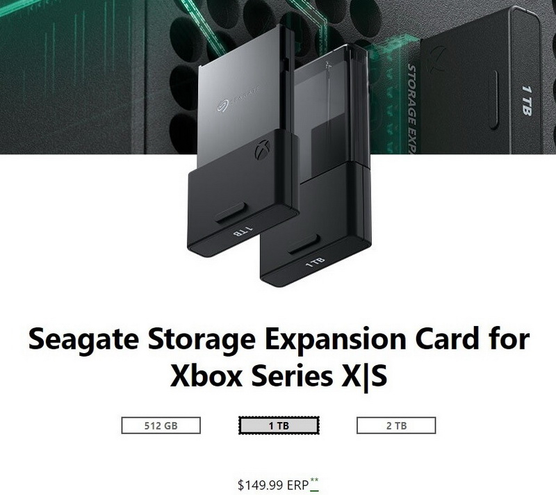 Seagate снизила цены на внешние накопители Storage Expansion Card для игровых приставок Xbox Series X и Series S