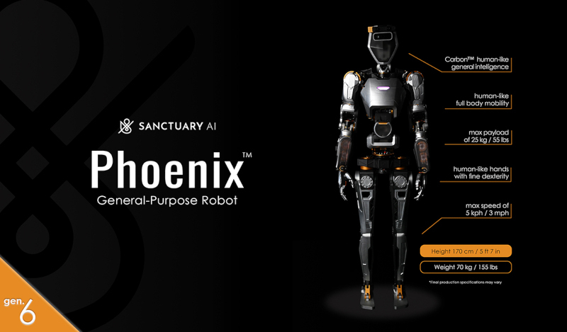 Представлен робот-гуманоид Sanctuary Phoenix с телеприсутствием, осязанием и ИИ — он пока не умеет ходить, но ездит на колёсиках