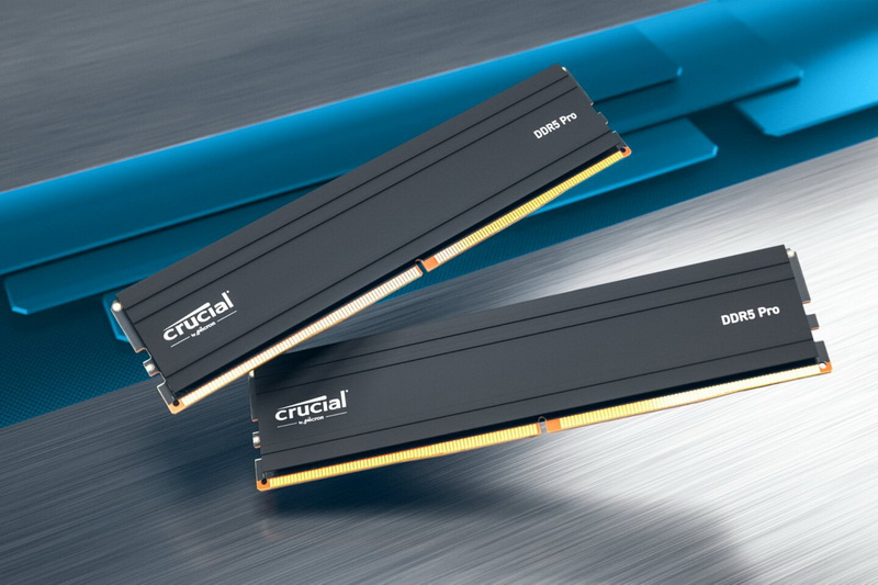 Crucial выпустила двухканальные комплекты памяти DDR5-5600 и DDR4-3200 в новой серии Pro