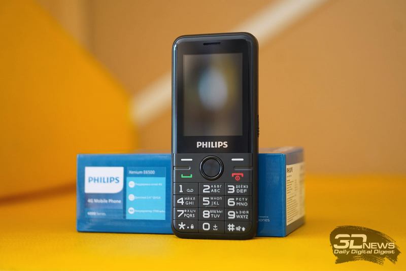 Philips Xenium E6500: классическая «звонилка» с VoLTE