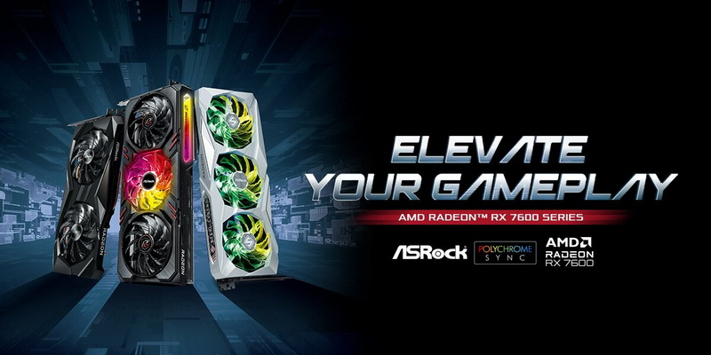 ASRock выпустила видеокарты Radeon RX 7600 Phantom Gaming, Steel Legend и Challenger — все с заводским разгоном GPU