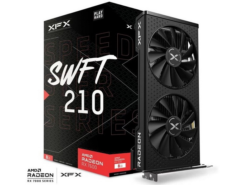 XFX выпустила Radeon RX 7600 SWFT 210 и Speedster QICK 308