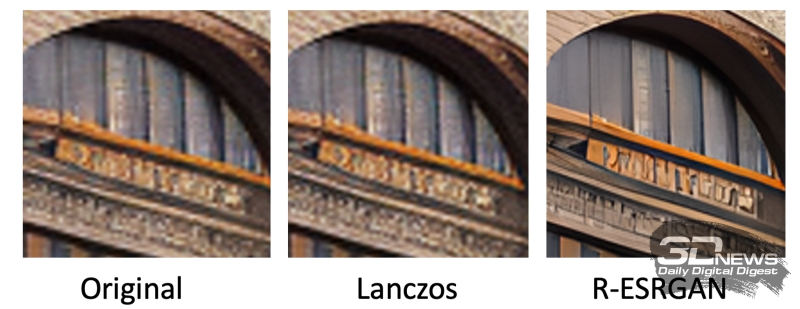  Сравнение оригинальной картинки с низким разрешением, её алгоритмического апскейлинга с применением фильтра Ланцоша и умного ИИ-масштабирования (источник: Stable-Diffusion-Art) 