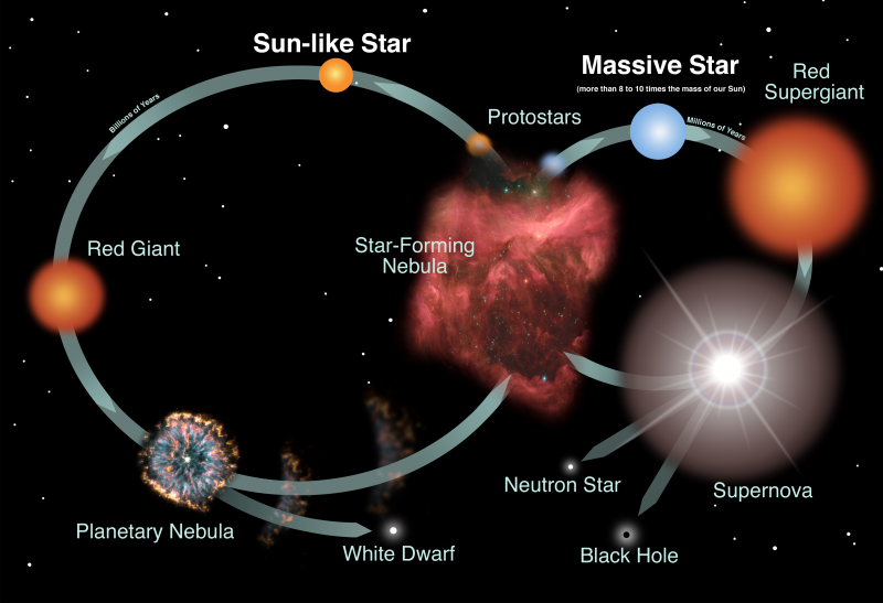  Схема образования новых звёзд; Источник изображения: NASA 