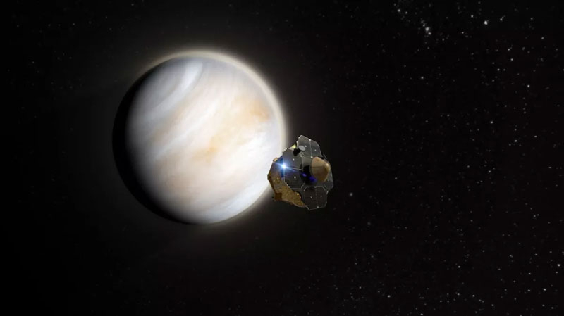     Missão a Vênus imaginada por um artista.  Fonte da imagem: Rocket Lab 