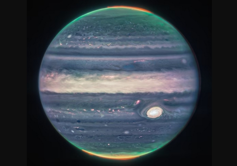  Юпитер в ближнем инфракрасном диапазоне. Источник изображения: NASA 