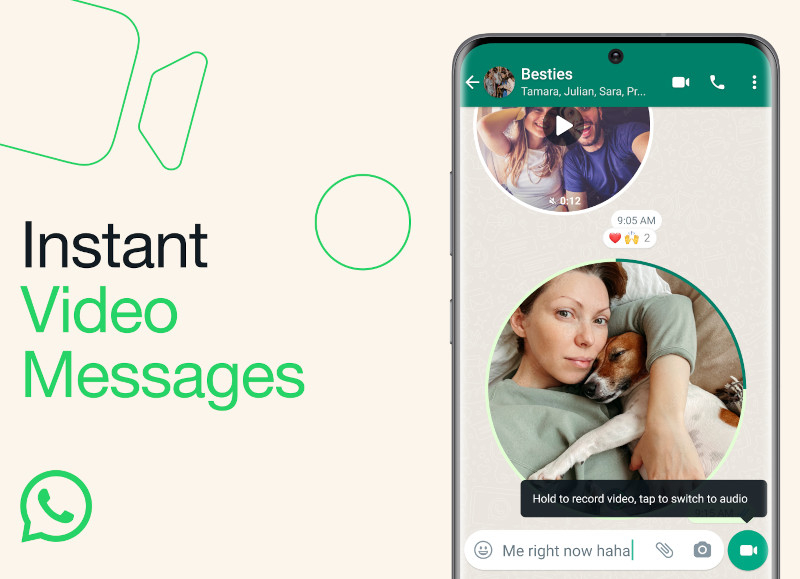 В WhatsApp появились кружочки — видеосообщения длиной до 60 секунд