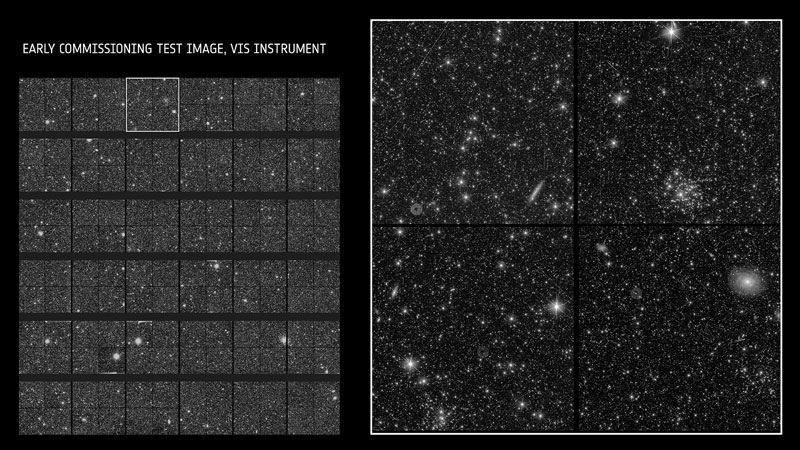  Тестовый снимок обсерватории «Евклид» в оптическом диапазоне (нажмите для увеличения) 