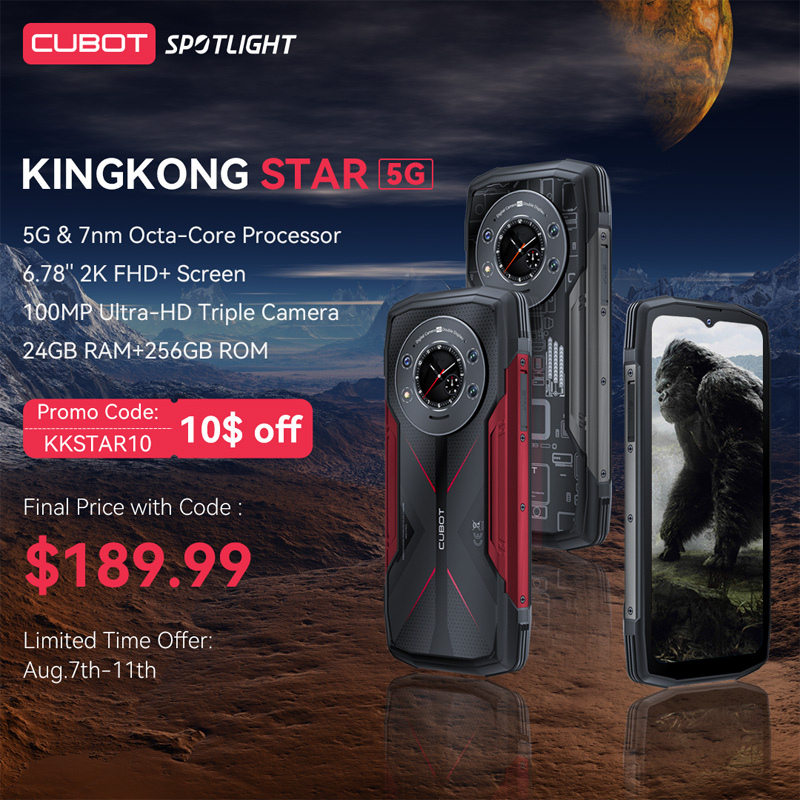 Защищённые смартфоны Cubot KingKong Star, Cubot Note 50 и планшет Cubot TAB KingKong поступят в продажу 7 августа — со скидками до 50 %