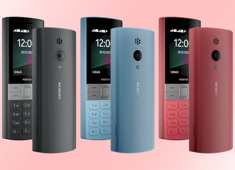  Nokia 150 (2023) в угольном, голубом и красном цветах 