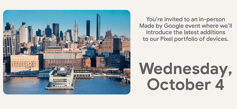 Презентация Google Pixel 8 состоится 4 октября