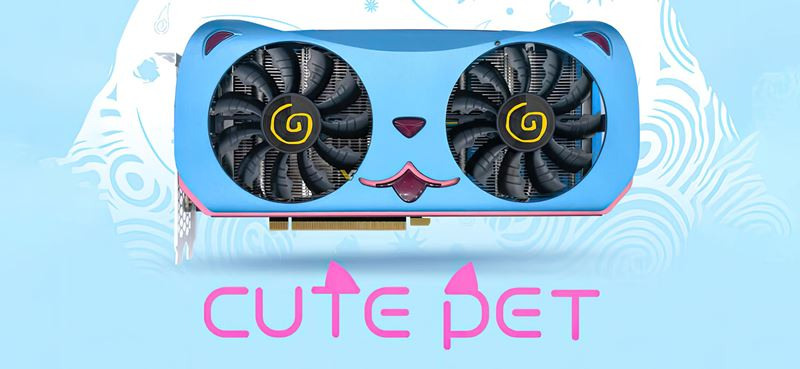 Yeston выпустила GeForce RTX 4060 Ti Cute Pet — видеокарту с ушками, носиком и язычком за $440