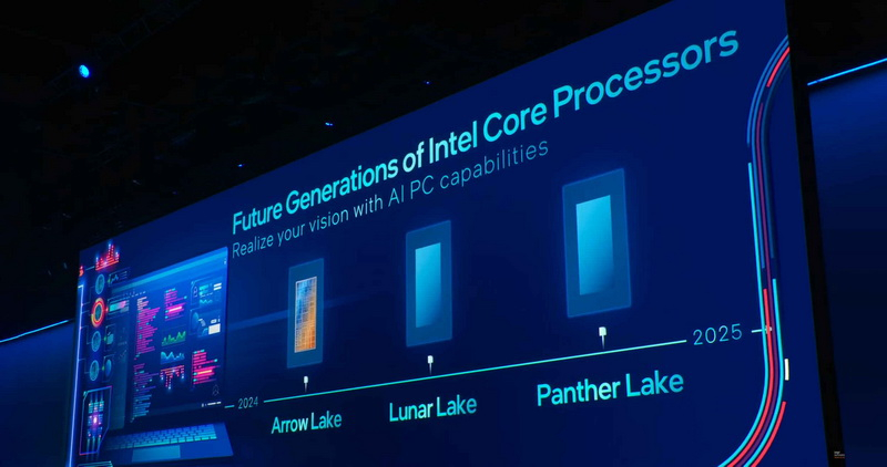 Intel показала ноутбук на 18-ангстремном Lunar Lake и чипы Arrow Lake, сделанные по техпроцессу Intel 20A