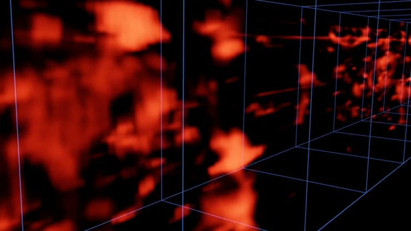  Реконструкция космической пауины в объёме пространства. Источник изображения: Caltech/R. Hurt/IPAC 