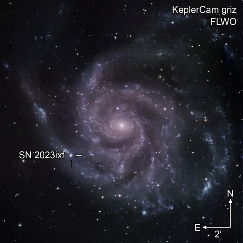  Изображение сверхновой через месяц после взрыва. Источник изображения: S. Gomez/STScI 
