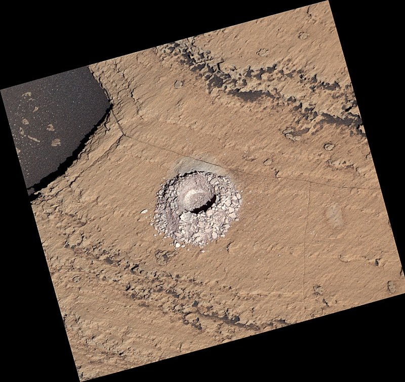  Место забора грунта из скалы «Секвойя» / Источник изображения: NASA/JPL-Caltech/MSSS 