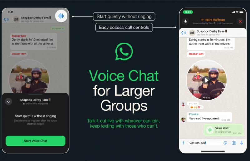 WhatsApp запустил голосовые чаты для больших групп пользователей — как в Discord, Slack и Telegram