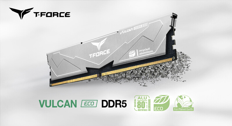 TeamGroup представила экологичные модули памяти T-Force Vulcan ECO DDR5 с частотой до 6000 МГц