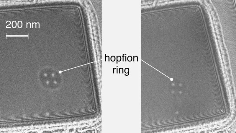  Наблюдение хопфиона через просвечивающий электронный микроскоп в 180-нм образце. Источник изображения: Fengshan Zheng/Forschungszentrum Jülich 