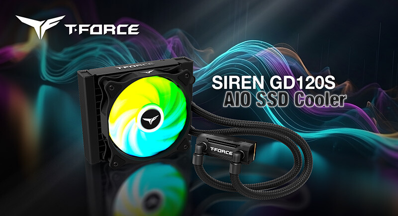 TeamGroup выпустила СЖО T-Force Siren GD120S для NVMe-накопителей PCIe 5.0 формата M.2 2280
