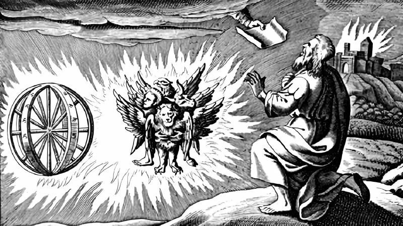  Адекватные библейскому описанию (книге пророка Иезекииля, в данном случае) ангелы с гравюры XIX века (источник: Wikimedia Commons) 