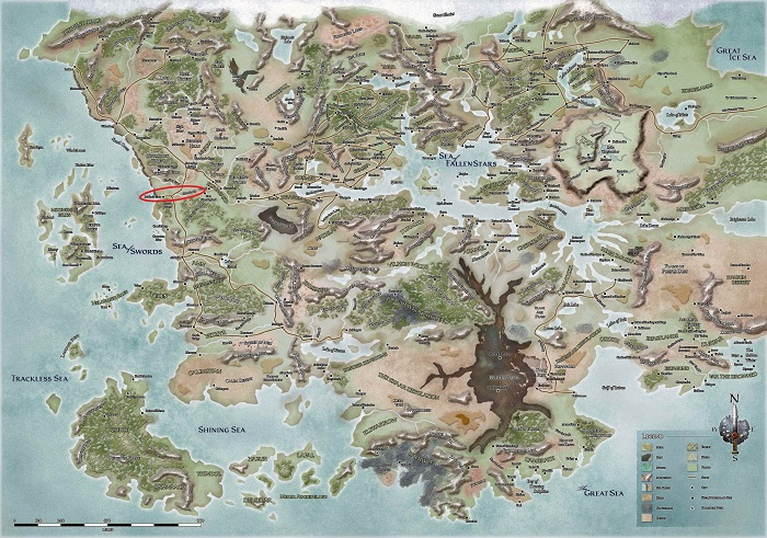  Карта Фейруна и место Baldur’s Gate 3 на ней (источник изображения: Wizards of the Coast) 