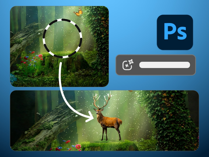  Инструмент Generative Fill в обновлённом Photoshop позволяет органично внедрять в изображение элементы, которых там исходно не было (источник: Adobe) 