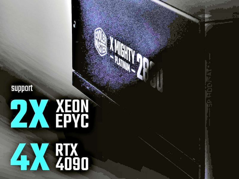 Cooler Master выпустит блок питания, который справится с парой Intel Xeon и четырьмя GeForce RTX 4090 одновременно — X Mighty на 2800 Вт