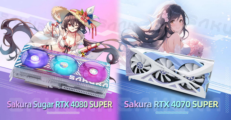 Yeston и Galax представили цветастые версии GeForce RTX 4070 Super, RTX 4070 Ti Super и RTX 4080 Super