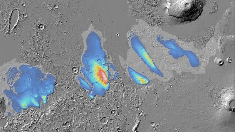  Предполагаемые залежи водяного льда под экватором Марса / Источник изображения: Planetary Science Institute 