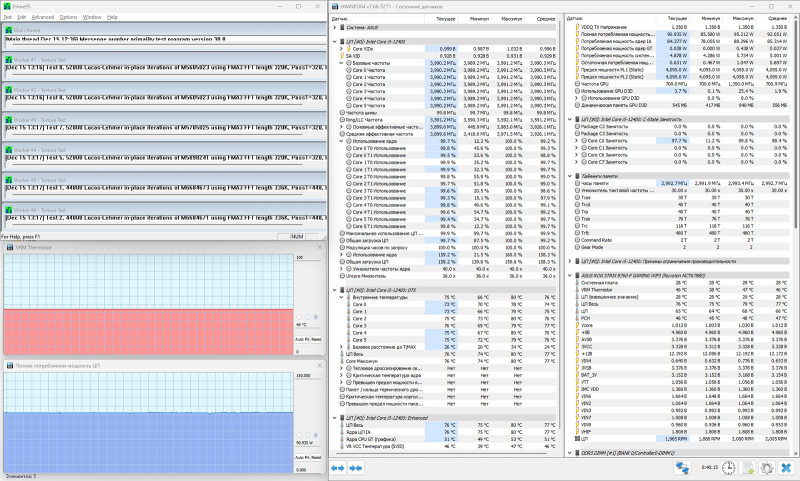  Скриншот нагрузки на CPU 