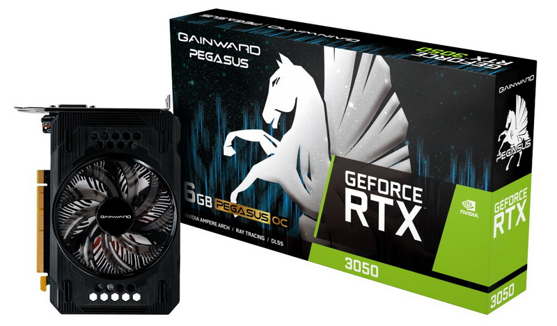 Gainward выпустила компактную видеокарту GeForce RTX 3050 6GB Pegasus