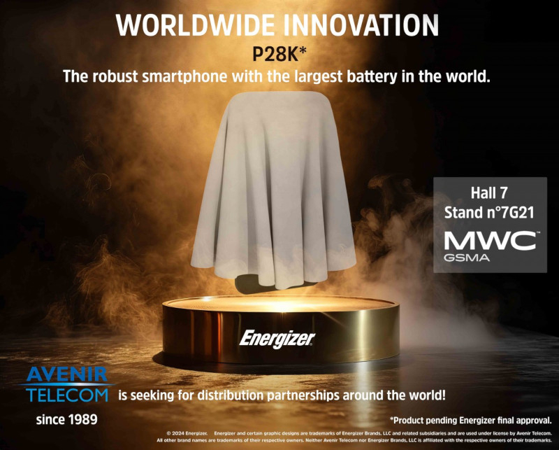 На MWC 2024 будет представлен смартфон Energizer P28K с аккумулятором на 28 000 мА·ч