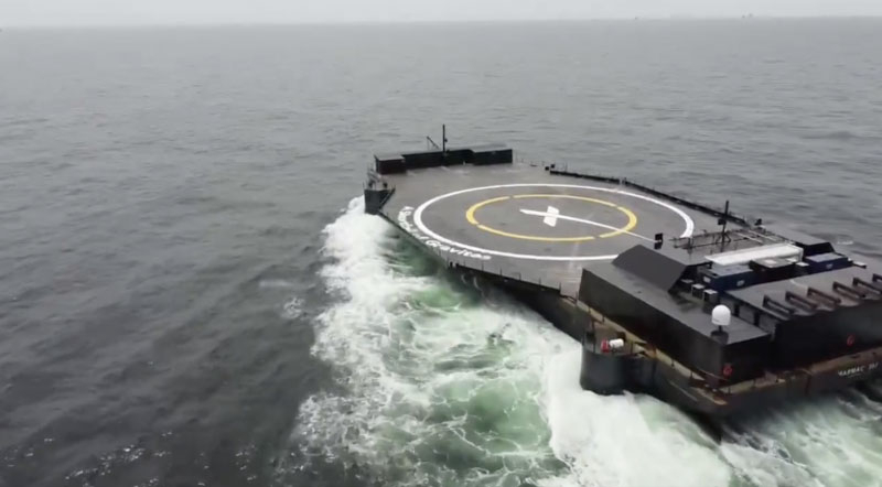 Беспилотные баржи SpaceX превратят в морские интернет-станции Starlink для улучшения покрытия в море
