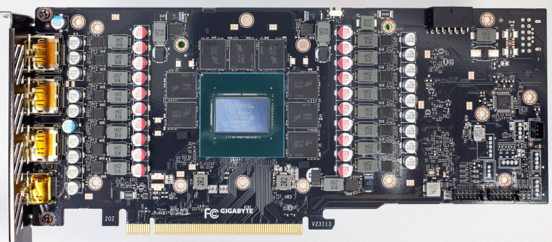  Печатная плата Gigabyte GeForce RTX 4080 Gaming Super версии 1.1 