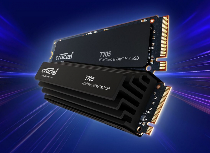 Micron представила самый быстрый в мире SSD Crucial T705 и оперативную память Crucial DDR5 Pro: Overclocking Edition