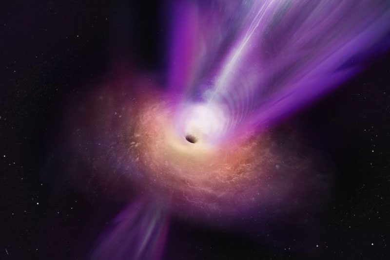  Художественное представление квазара. Источник изображения: S. Dagnello (NRAO/AUI/NSF) 