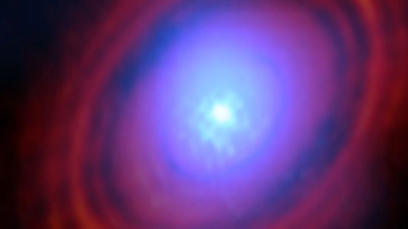  Распредление водяного пара в протопланетном диске в данных ALMA. Источник изображения: ALMA/ESO/NAOJ/NRAO/S. Facchini 